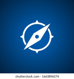 Compass, navigation icon. Vector illustration