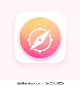 Compass, navigation icon. Vector illustration