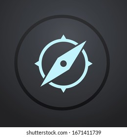 Compass, navigation icon. Vector illustration