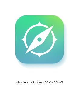 Compass, navigation icon. Vector illustration