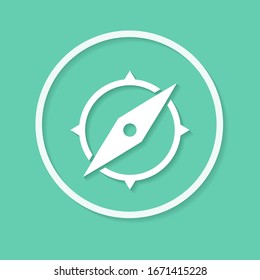 Compass, navigation icon. Vector illustration
