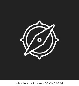 Icono de brújula, de navegación. Ilustración del vector