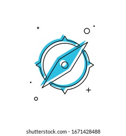 Compass, navigation icon. Vector illustration