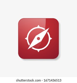 Compass, navigation icon. Vector illustration