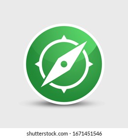 Compass, navigation icon. Vector illustration
