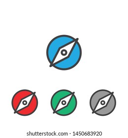 Compass navigation icon vector templates