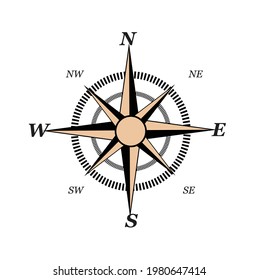 Compass navigation icon vector templates, Vector illustration Design.