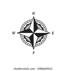 Compass navigation icon vector templates  Vector illustration Design.