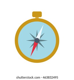 compass navigation instrument antique icon. Isolated and flat illustration. Vector graphic