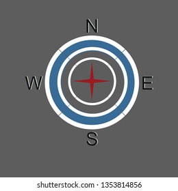 Compass, navigation, location, fully editable vector image
