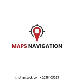 Compass Navigation Maps Logo vector stock
