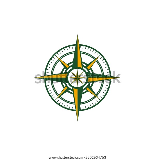 Compass Navigation Compass Rose Logo Design Stock Vector Royalty Free 2202634753 Shutterstock 2896