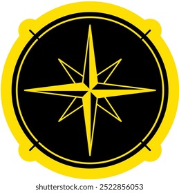 Compass for navigation symbol icon
