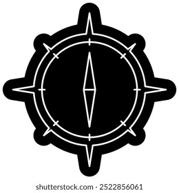 Compass for navigation symbol icon