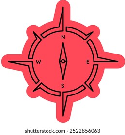 Compass for navigation symbol icon