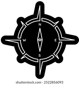Compass for navigation symbol icon