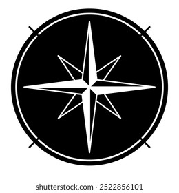 Compass for navigation symbol icon