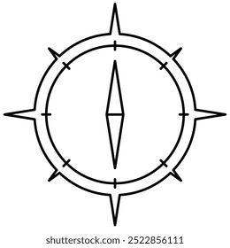 Ícone de bússola para símbolo de navegação