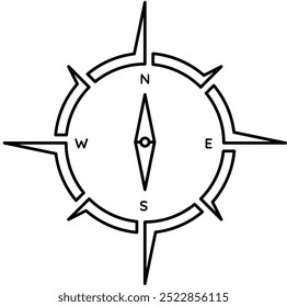 Compass for navigation symbol icon