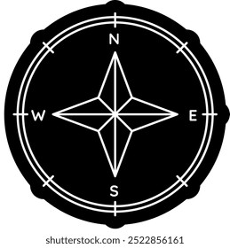Compass for navigation symbol icon