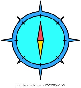 Compass for navigation symbol icon