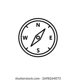 Compass is a navigation tool used to find direction. It is essential for travel, exploration, and outdoor activities. Vector illustration isolated on white background.