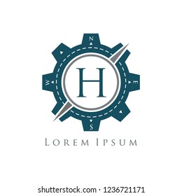 Compass Navigator H Letter Logo