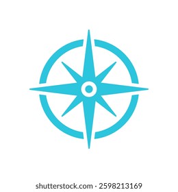 Compass, Navigator icon. Isolated on white background. 