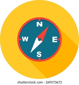 Compass, needle, navigation, equipment icon vector image. Can also be used for communication, connection, technology. Suitable for web apps, mobile apps and print media.