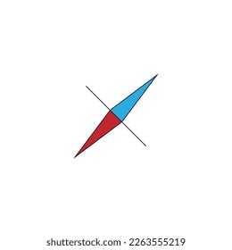 Compass needle rotates on a white background