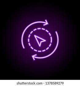 compass neon icon. Elements of business set. Simple icon for websites, web design, mobile app, info graphics