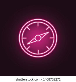 Compass neon icon. Elements of turizm set. Simple icon for websites, web design, mobile app, info graphics