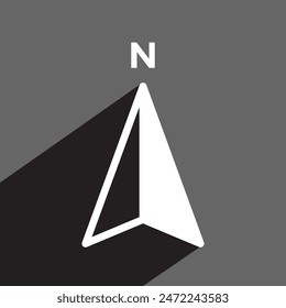 compass north direction, vector illustration 