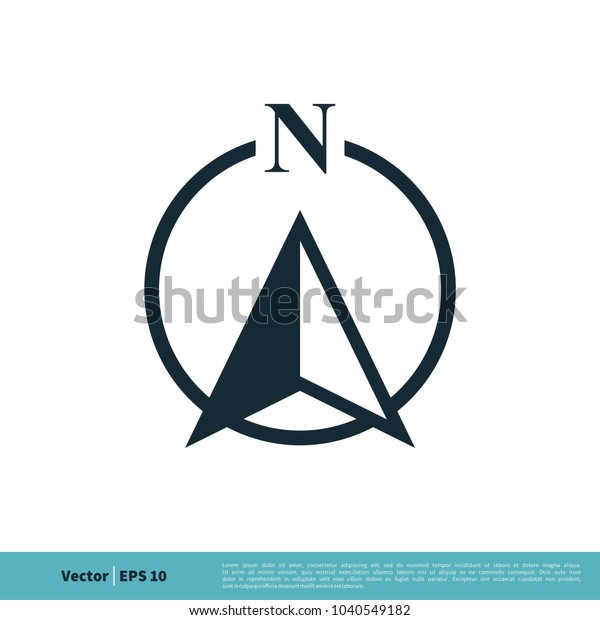 Compass North Point Icon Vector Logo のベクター画像素材 ロイヤリティフリー