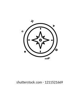 compass north south east west icon vector design