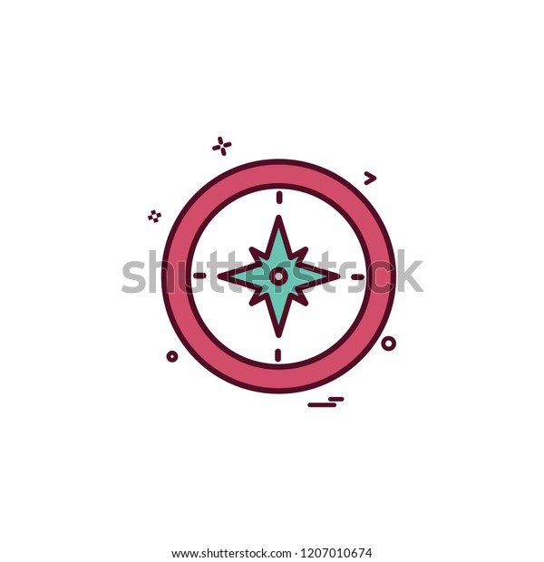 Compass North South East West Icon Stock Vector Royalty Free