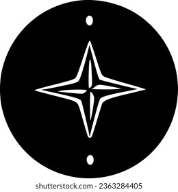 Compass, North star line icon. linear style sign for mobile concept sign, symbol, vector, art