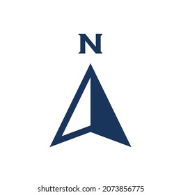compass north vector icon for websites