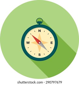 Compass, object, travel icon vectgor image. Can also be used for transport, transportation and travel. Suitable for mobile apps, web apps and print media. 