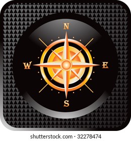 compass on black web button