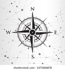 Compass on a geometric connection background