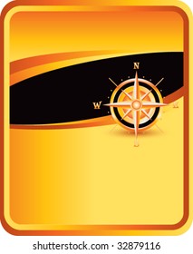 compass on gold background