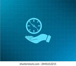 Brújula en la mano icono plano. Ilustración vectorial EPS.