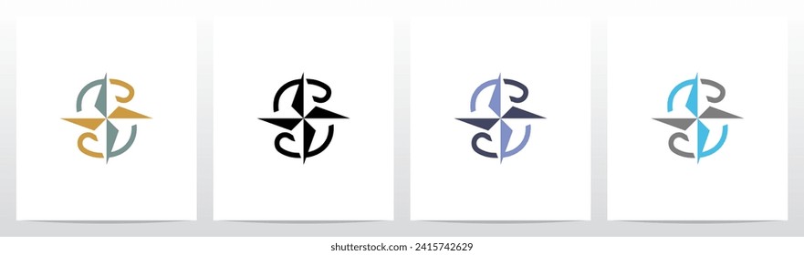 Compass On Letter Logo Design S