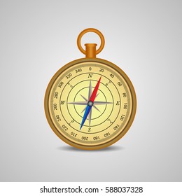 compass on light grey background