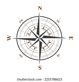 compass on a white background