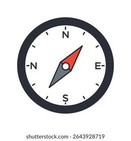 a compass on white background