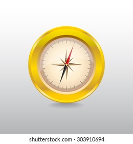 compass on a white background