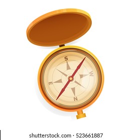 compass on a white background
