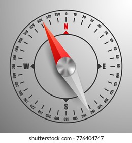 compass on white background